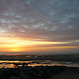 La plage au coucher du soleil / Sunset on the beach